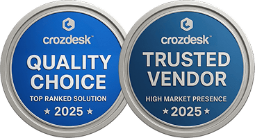 Collaborator получил награды Quality Choice и Trusted Vendor с высокой рыночной представленностью от Crozdesk в 2025 году.