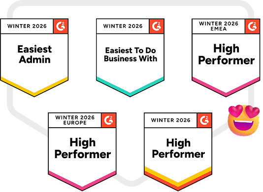 Награды Collaborator от G2 Winter 2026 в категории SEO Tools, включая значки Easiest Admin, Easiest To Do Business With и High Performer для глобального, EMEA и европейского регионов.